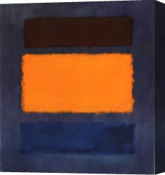 Untitled C.1951 Canvas Prints - Untitled Brown And Orange on Maroon by Mark Rothko