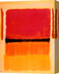 Red And White Canvas Prints - Untitled Violet Black Orange Yellow on White And Red 1949 by Mark Rothko