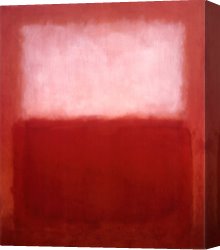 Red And White Canvas Prints - White Over Red by Mark Rothko