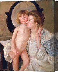 Boy Canvas Paintings - Mother and Boy by Mary Stevenson Cassatt