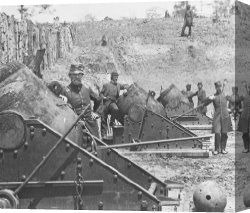 Siege of Yorktown Canvas Prints - Federal Siege Guns Yorktown Virginia during the American Civil War by Mathew Brady
