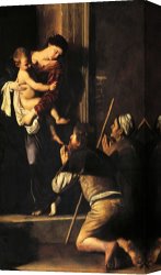 Agnus Dei Canvas Prints - Madonna Dei Pellegrini Or Madonna Of Loreto by Michelangelo Merisi da Caravaggio