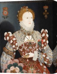 Apartments of Queen Elizabeth of Prussia, Charlottenburg Palace, Berlin Canvas Prints - Portrait of Queen Elizabeth I by Nicholas Hilliard