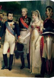 Apartments of Queen Elizabeth of Prussia, Charlottenburg Palace, Berlin Canvas Prints - Napoleon Bonaparte Receiving Queen Louisa of Prussia by Nicolas Louis Francois Gosse