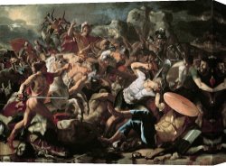 The Battle of Bannockburn Canvas Prints - The Battle by Nicolas Poussin