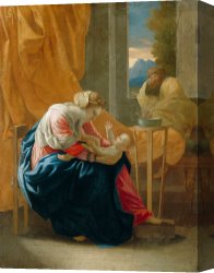 Family Canvas Prints - The Holy Family by Nicolas Poussin