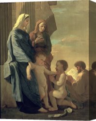 Family Canvas Prints - The Holy Family by Nicolas Poussin