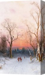 Home Canvas Paintings - Going Home by Nils Hans Christiansen