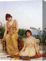 Ancient Canvas Paintings - Ancient Pastimes by Oliver Rhys