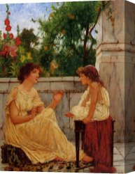 Ancient Canvas Paintings - Ancient Pastimes by Oliver Rhys