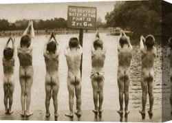 Boy Canvas Paintings - Boys Bathing In The Park Clapham by Others