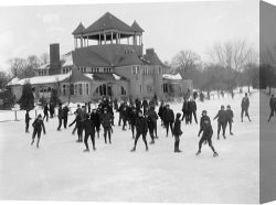 Belle Du Jour Canvas Prints - Detroit Michigan Skating At Belle Isle by Others