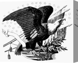 Swine, 19th Century Canvas Paintings - EAGLE, 19th CENTURY by Others