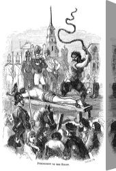 Swine, 19th Century Canvas Paintings - FLOGGING, 19th CENTURY by Others