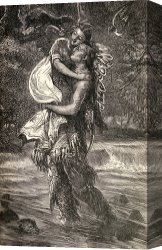 Headdress Canvas Prints - Hiawatha and Minnehaha by Others