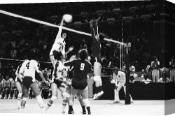 Olympics Canvas Paintings - Olympics: Volleyball, 1976 by Others