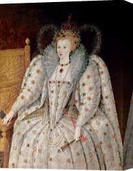 Apartments of Queen Elizabeth of Prussia, Charlottenburg Palace, Berlin Canvas Prints - Queen Elizabeth I of England and Ireland by Others