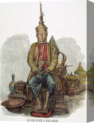 Headdress Canvas Prints - Rama Iv (1804-1868) by Others
