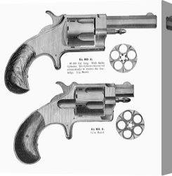 Swine, 19th Century Canvas Paintings - REVOLVERS, 19th CENTURY by Others