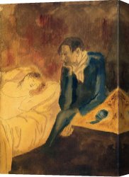 Sleeping Woman Canvas Prints - Sleeping Woman Meditation 1904 by Pablo Picasso