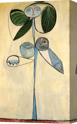 Woman Canvas Paintings - Woman Flower 1946 by Pablo Picasso
