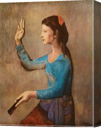 The Feathered Fan Canvas Prints - Woman with Fan by Pablo Picasso