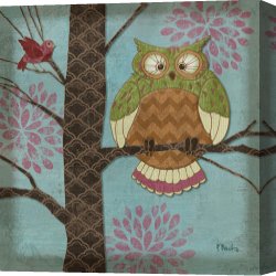 Fantasy Canvas Prints - Fantasy Owls I by Paul Brent