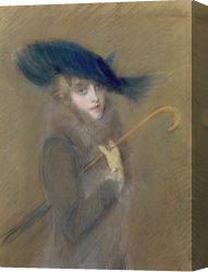 Lady Clown Canvas Prints - Elegant Lady by Paul Cesar Helleu