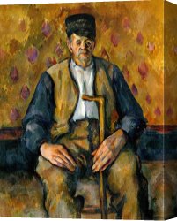 Paul Kruger (1825-1904) Canvas Prints - Farmer Sitting 1900 1904 by Paul Cezanne
