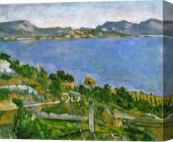 1878 Canvas Paintings - L Estaque on The Gulf of Marseille Circa 1878 1879 by Paul Cezanne