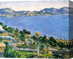 1878 Canvas Paintings - L Estaque View of The Bay of Marseilles Circa 1878 79 by Paul Cezanne