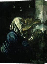 Sadness Canvas Paintings - La Madelaine Ou La Douleur Mary Magdalene Or Sadness c.1868 69 by Paul Cezanne