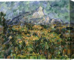 Paul Kruger (1825-1904) Canvas Prints - Mont Saint Victoire 1904 05 by Paul Cezanne