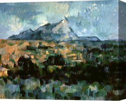 Paul Kruger (1825-1904) Canvas Prints - Montagne Sainte Victoire 1904 06 Oil on Canvas by Paul Cezanne