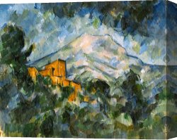 Paul Kruger (1825-1904) Canvas Prints - Montagne Sainte Victoire And The Black Chateau 1904 06 by Paul Cezanne