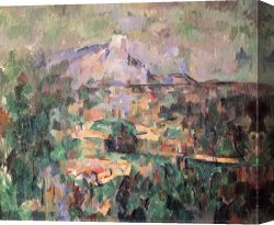 Paul Kruger (1825-1904) Canvas Prints - Montagne Sainte Victoire From Lauves 1904 06 by Paul Cezanne