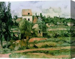 Oil Canvas Paintings - Moulin De La Couleuvre at Pontoise for Detail See 67881 1881 Oil on Canvas by Paul Cezanne