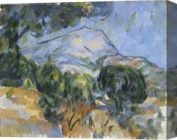 Paul Kruger (1825-1904) Canvas Prints - Mount Sainte Victorie c.1904 by Paul Cezanne