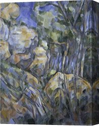 Paul Kruger (1825-1904) Canvas Prints - Rocks Near The Caves Above Chateau Noir c.1904 by Paul Cezanne