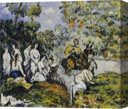 1878 Canvas Paintings - Scene Legendaire Circa 1878 by Paul Cezanne