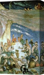 Oil Canvas Paintings - The Orgy c.1866 68 Oil on Canvas by Paul Cezanne