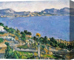 City by The Bay Canvas Prints - View of the Bay of Marseilles by Paul Cezanne