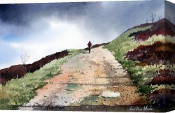 Boar Lane Canvas Paintings - Lane to Quarry Pole Moor by Paul Dene Marlor
