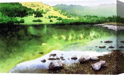 Reflection Canvas Prints - Rydal Water Reflections by Paul Dene Marlor