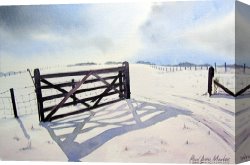 The Brandenburg Gate Berlin Canvas Paintings - Winter Scene with Gate by Paul Dene Marlor
