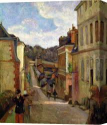 Street Canvas Prints - A Suburban Street by Paul Gauguin