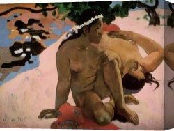 Paul Kruger (1825-1904) Canvas Prints - Are You Jealous by Paul Gauguin