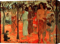 A Day in Paradise Canvas Prints - Delightful Days by Paul Gauguin