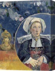Belle Du Jour Canvas Prints - La Belle Angele by Paul Gauguin