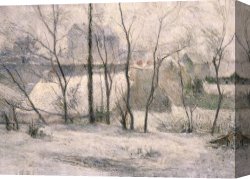 Landscape Canvas Paintings - Winter Landscape by Paul Gauguin